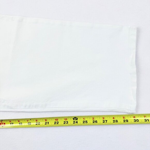 NWT Terra & Sky Women's Straight High Rise Stretch White Denim Jeans Plus Sz 28W - Picture 9 of 9